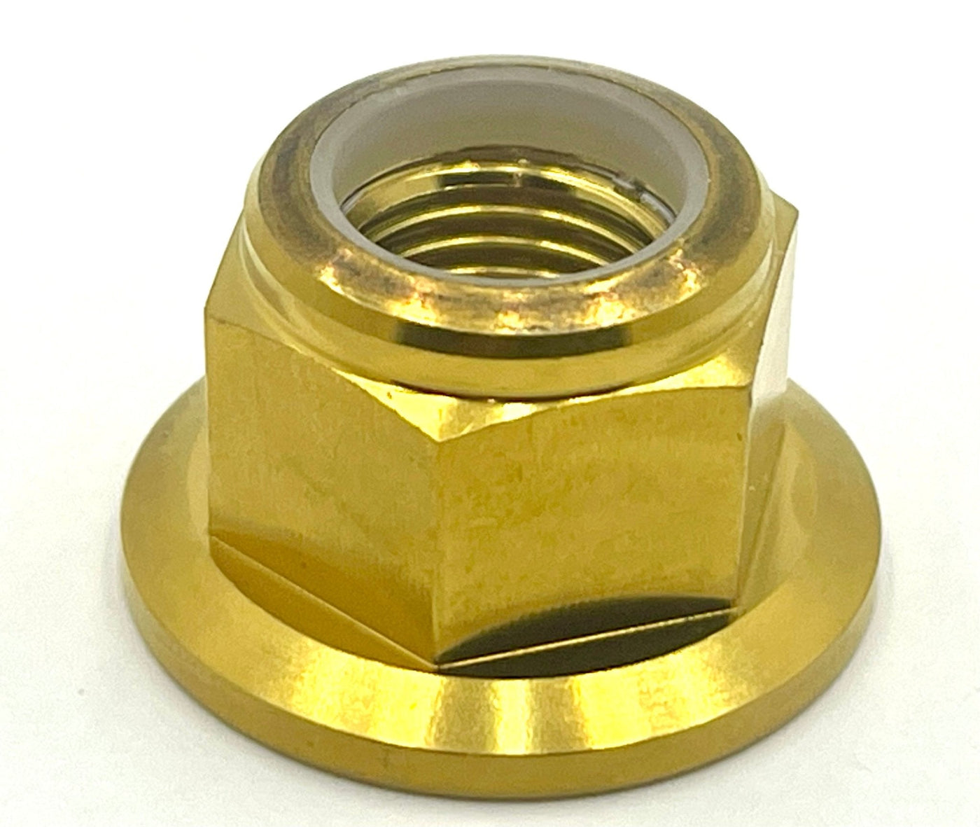 Anodized Titanium Nylock Nut for Surron Motor- M12x1.25