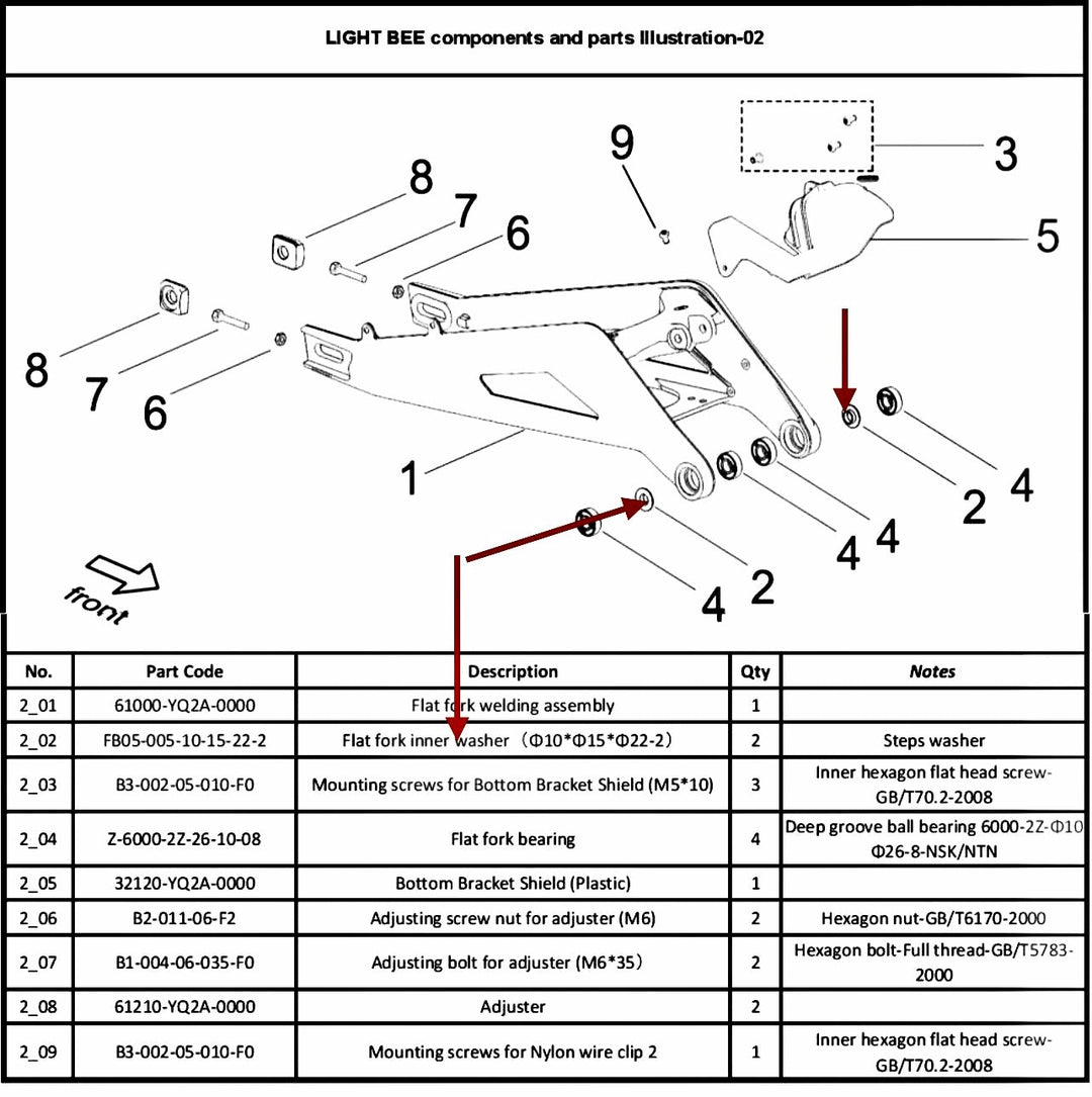 Swingarm Bearing Inner Step-Washer (Surron / Segway)