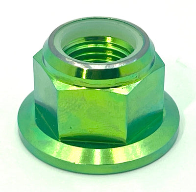 Anodized Titanium Nylock Nut for Surron Motor- M12x1.25