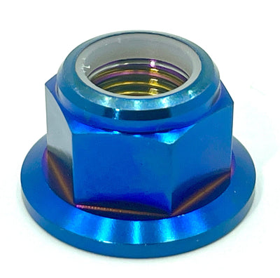 Anodized Titanium Nylock Nut for Surron Motor- M12x1.25