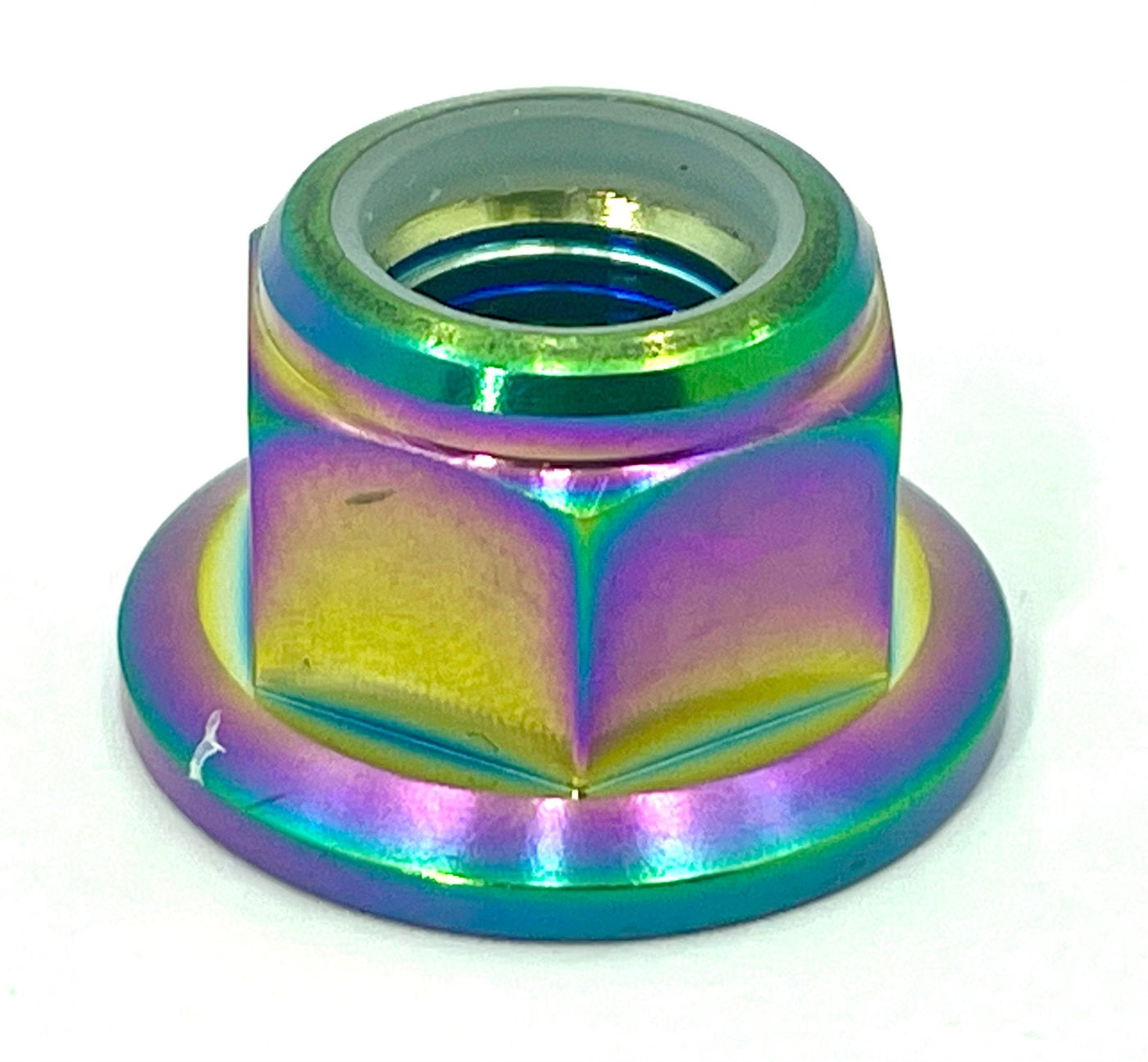 Anodized Titanium Nylock Nut for Surron Motor- M12x1.25