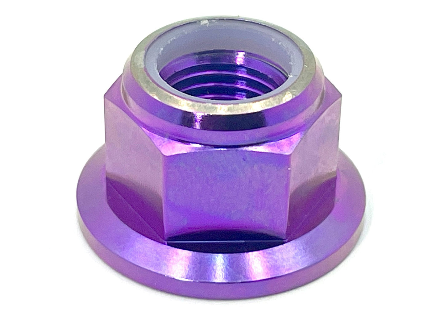 Anodized Titanium Nylock Nut for Surron Motor- M12x1.25