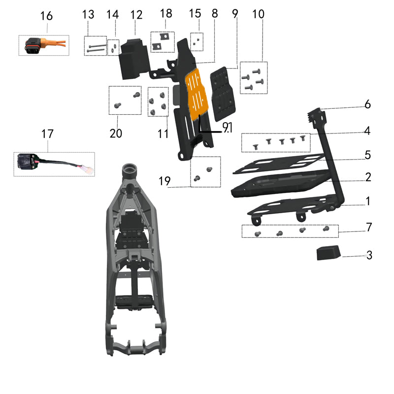 BATTERY PACK HOLDER (MX3 / MX4)