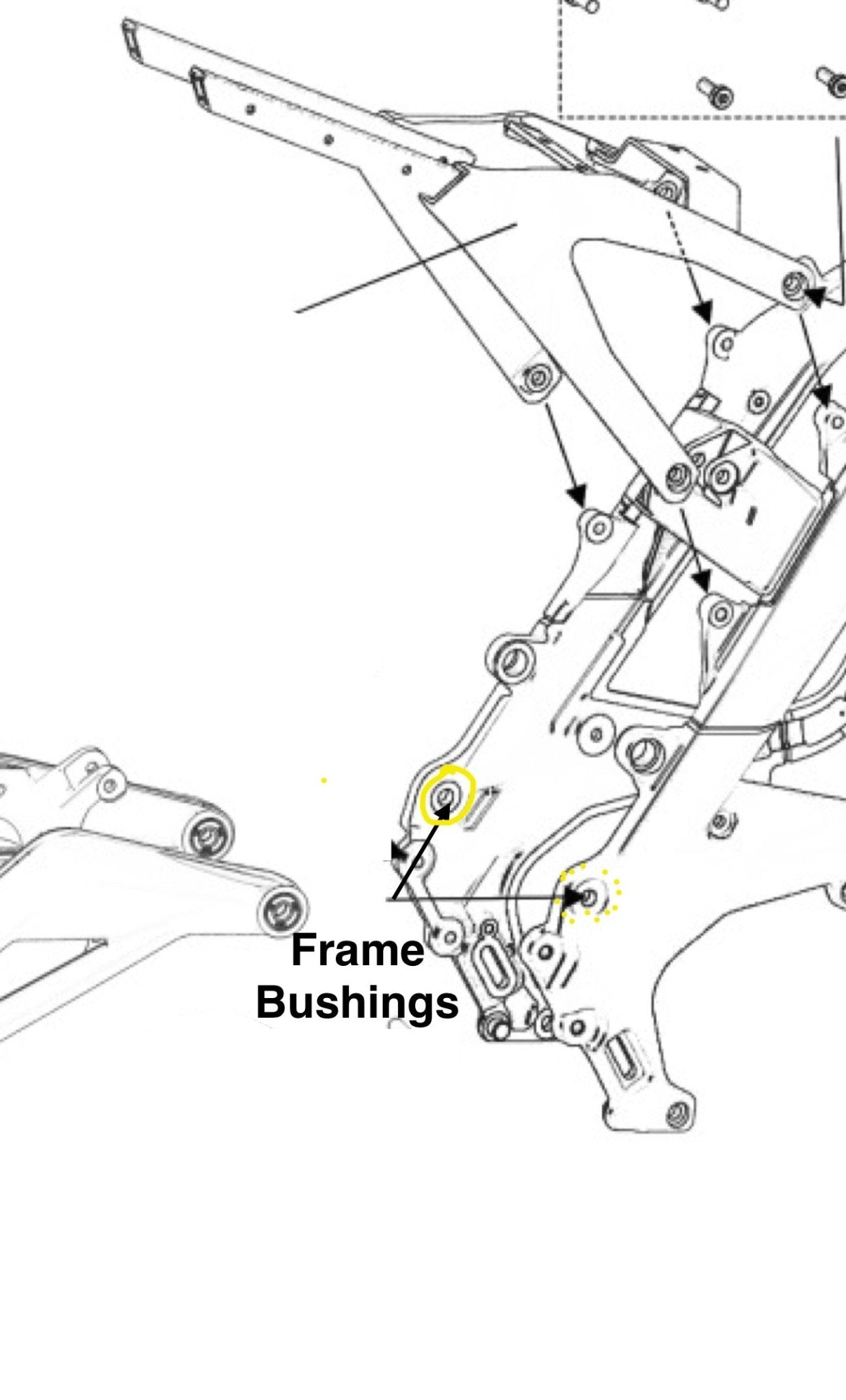 Titanium Frame Bushing for Swingarm