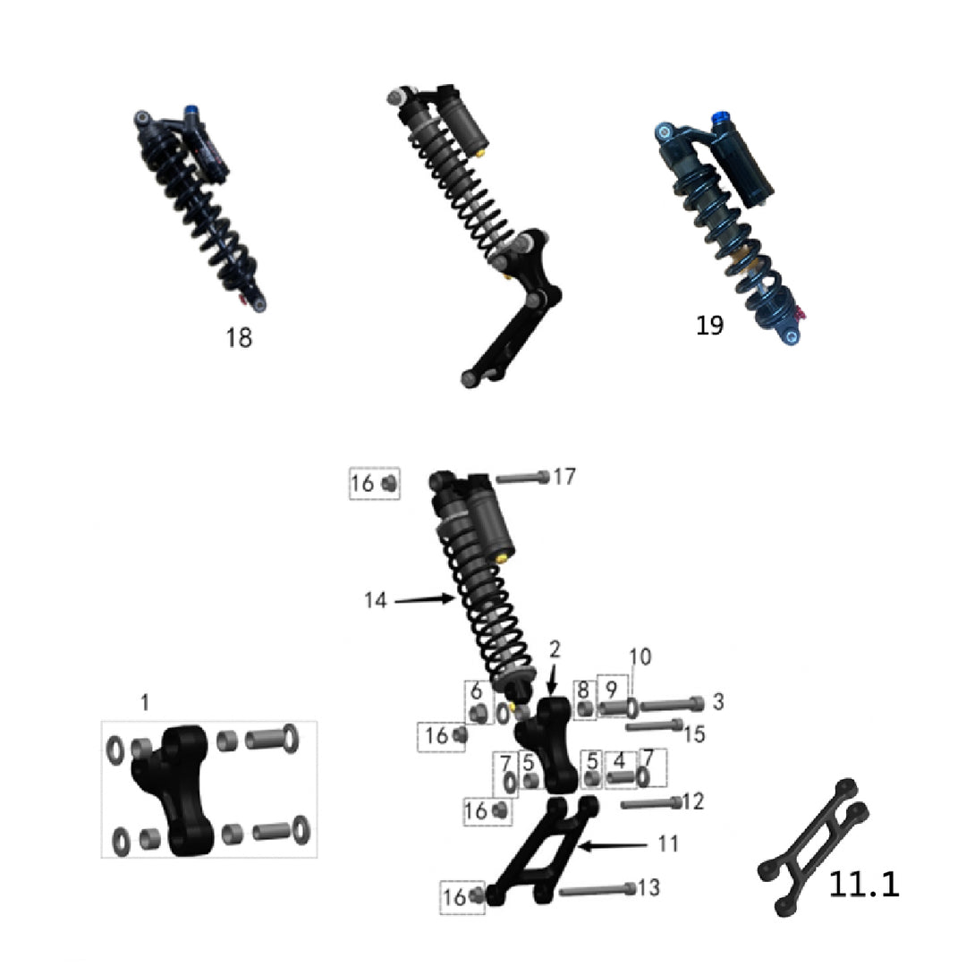 Mx3 Rear End REAR SHOCK (MX3 / MX4) – Zeal Racing