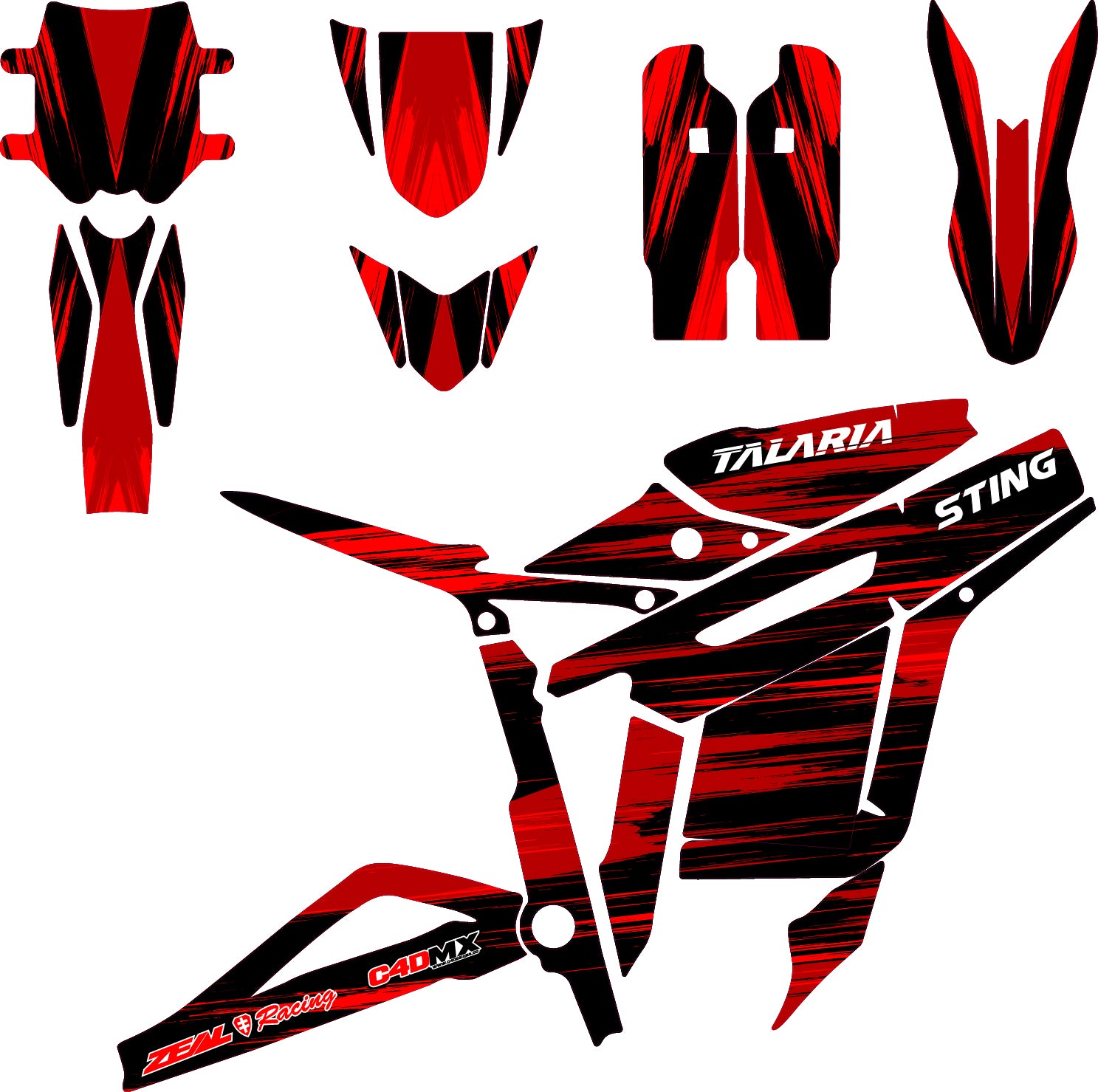 TALARIA STING GRUNGE GRAPHIC KIT – Zeal Racing